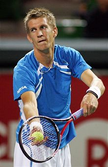 Jarkko Nieminen serves it up in style in Wilson Tennis apparel